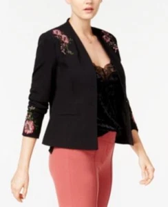 Xoxo Juniors' Embroidered Blazer, Black, XS - Picture 1 of 2