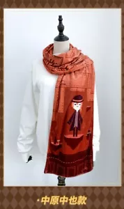 Bungou Stray Dogs Nakahara Chuya Anime Cute Plush Scarf Winter Warm 82.6x13.7" - Picture 1 of 2