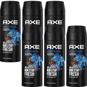 6 Pack Axe Anarchy Mens Deodorant Body Spray, 150ML - Picture 1 of 1