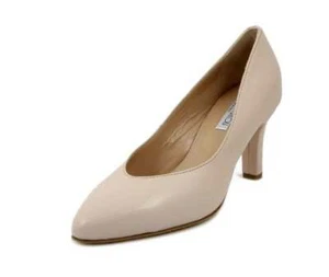 Chaussures Femme Élégant Éscarpins Confortable Cuir Rose Beige Rosé Talon M Made - Picture 1 of 5