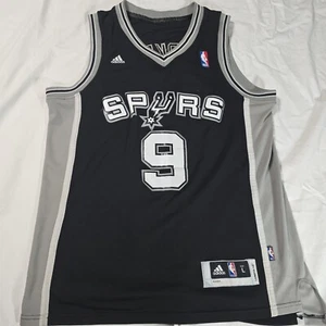 Adidas NBA Mens San Antonio Spurs Tony Parker Basketball Jersey Size L Black - Picture 1 of 6