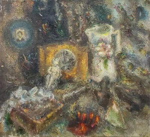 Ölgemälde Expressives Stilleben Ekatarina Grigorieva 1980 - Bild 1 von 14