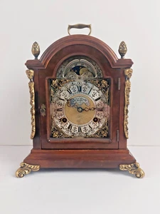 Stockuhr Bracket Clock John Smith London mit Mondphase Uhrwerk läuft an - Bild 1 von 21