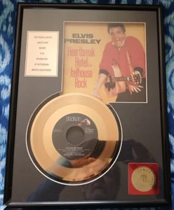 California Gold - Elvis Presley 'Heartbreak Hotel' - Chapado en Oro 24K Comm. 45 - Imagen 1 de 2