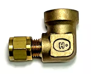4LF4-BR Hoke GYROLOK Buchse Ellbogen 1/4 Kompression x 1/4 npt MESSING HR - Bild 1 von 4