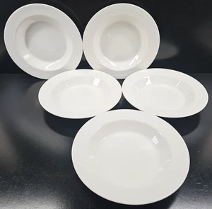 5 Syracuse China Cirrus Rim Soup Bowl Set Vintage Restaurant Ware Dish Retro Lot - Picture 1 of 24