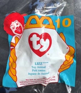 1996 #10 LIZZ The Lizard BEANIE BABY McDONALD'S HAPPY MEAL TOY NRFP - Picture 1 of 1