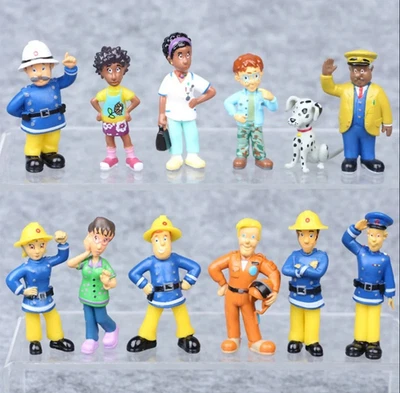 12 Piezas/Juego Divertidas Figuras de Acción Bombero Sam PVC Dibujos Animados Muñeca Niños Juguete Regalo Nuevo Foto 1 de 4