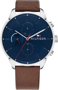 Tommy Hilfiger Chase 1791487 Herrenuhr Braun Leder Neu Original & noch in Folie - Bild 1 von 7