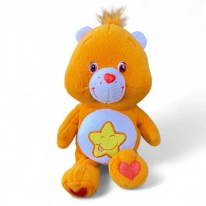 Vintage Care Bear Laugh A Lot 8” Orange Beanie Plush Toy Star 2002 - Picture 1 of 4