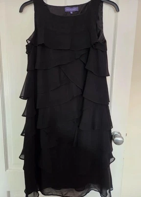 Autonomy black ruffle dress size 12 - Image 1 of 4