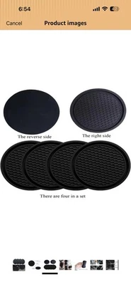 Posavasos de PVC reutilizables para coche  Foto 1 de 3