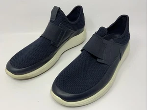 Zapatos mocasines cómodos sin cordones ECCO Soft 7 para hombre talla 9 azul marino de malla - Imagen 1 de 10