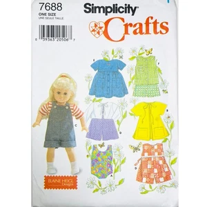 Simplicity Crafts Kleidung für 18" Puppe MUSTER 7688 Elaine Heigl Vintage 1997 UNCUT - Bild 1 von 5