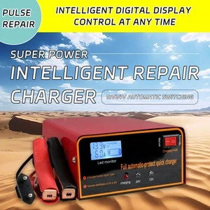Battery Detection Car Motorcycle Battery Charger Auto Accessories - Picture 1 of 11