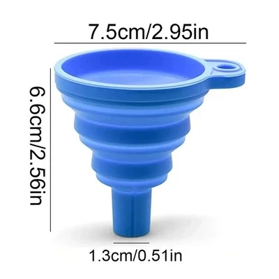 Universal Silicone Car Funnel – Collapsible Oil/Fluid Funnel for Engine, Washer - Imagem 1 de 4