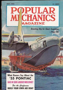 Popular Mechanics Magazine 1955 Pontiac Seaplane cover May 1955 Free US S/H - Picture 1 of 1