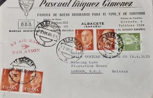 Pascual Iniguez Gimenez, Stamp Addressed Decorative Envelope Postmark 2 Ap 1965 - Picture 1 of 2