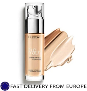 L'Oreal Paris TRUE MATCH Super Blendable Liquid Make-Up Foundation 30 ml - Picture 1 of 12