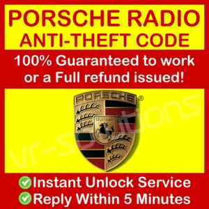 PORSCHE RADIO CODE 962 930 993 964 968 997 944 928 918 996 912 924 959 914 991 - Picture 1 of 4