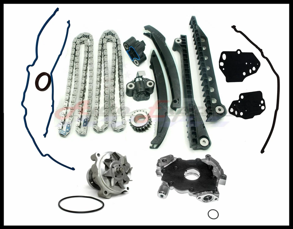 Timing Chain Kit Oil&Water Pump Cover Gasket For 04-08 Ford F150 Lincoln 3V 5.4L - Image 1 of 4