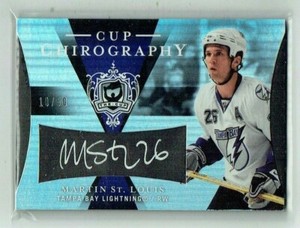 07-08 UD Uper Deck The Cup Chirography  Martin St. Louis  /50  Auto  HOF