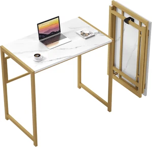 Scrivania Salvaspazio Senza Montaggio, Scrivania per Computer E PC Da 80 Cm per - Foto 1 di 12