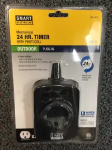 Smart Electrician 24. HR Timer with Photocell Outdoor Plugin - Picture 1 of 2
