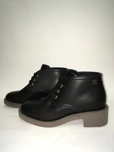 CHANEL BLACK SHORT BOOTS EU 37 - Picture 1 of 8