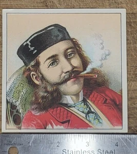 ADVERTISING Label Cigar Outer Generic Man Smoking #2 - Picture 1 of 1