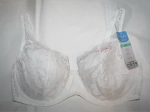 NWT PLAYTEX love my curves LIFT BRA 4514 lightly lined TRU support WHITE $42 - Picture 1 of 6