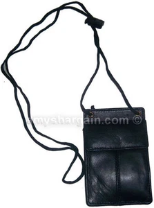 Menge 2 Neu Hals Schnur Ausweisetui, Kreditkartenetui, Schwarz Brieftasche Etui Geld Neu - Bild 1 von 12