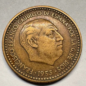 1956 Spain 1 Peseta - Beautiful Coin - #A-025 - Picture 1 of 2