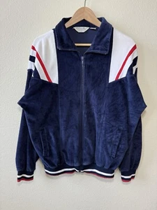 Christian Dior Monsieur Track Jacket Mens Large Full Zip Soft Velour Vintage 80s - Picture 1 of 12