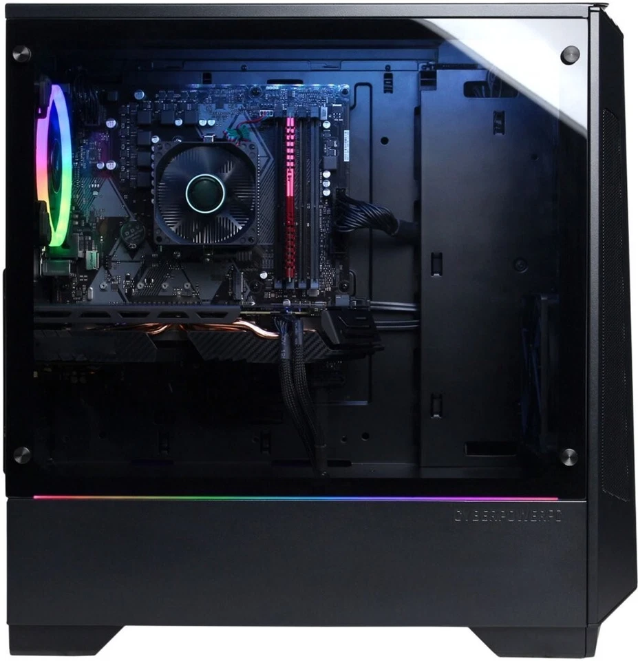 CyberPowerPC - Gaming Desktop - AMD Ryzen 5 3600 - 8GB RAM - AMD Radeon RX 580 - Image 1 of 4