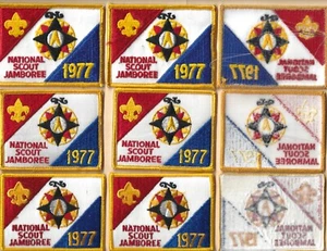 1977 National Scout Jamboree pocket patch lot of 3 each x 3 different varieties - Picture 1 of 2