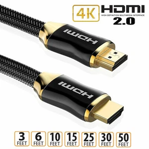 High Speed 18Gbps HDMI 2.0 Cable, 4K@60Hz 3D, 2160P, 1080P for MacBook Pro Air - Picture 1 of 12