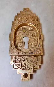 1 Antique Russell Erwin Japanese pocket door pull handle cast brass bronze 1879 - Picture 1 of 11
