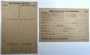 EMBARKATION CARD FOR U.S. FOREIGN PASSENGERS 1948 N.A.P.C ORIGINAL & MINT UNUSED - Picture 1 of 1