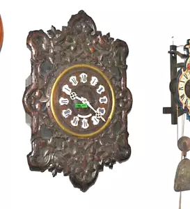 Große Schwarzwälder geschnitzte Historismus Wanduhr um circa 1880 100 bi47 - Bild 1 von 9