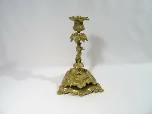 Antiguo Candelabro Louis XV Bronce Candlestick Leuchter Candelabro - Picture 1 of 12