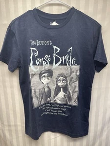 Womens Tim Burton's CORPSE BRIDE Oversized T-Shirt Size XS Navy NWT - Picture 1 of 3
