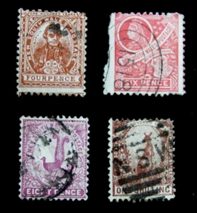 AUSTRALIA/NEW SOUTH WALES - SCOTT# 79-82 - USED - CAT VAL $22.00 - Picture 1 of 2