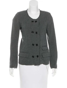 Étoile Isabel Marant Blue & Black Striped Double Breasted Jacket Size 1 (Small) - Picture 1 of 10