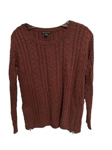Suéter tejido con cable American Eagle Outfitters cremallera lateral talla PS color óxido - Imagen 1 de 7
