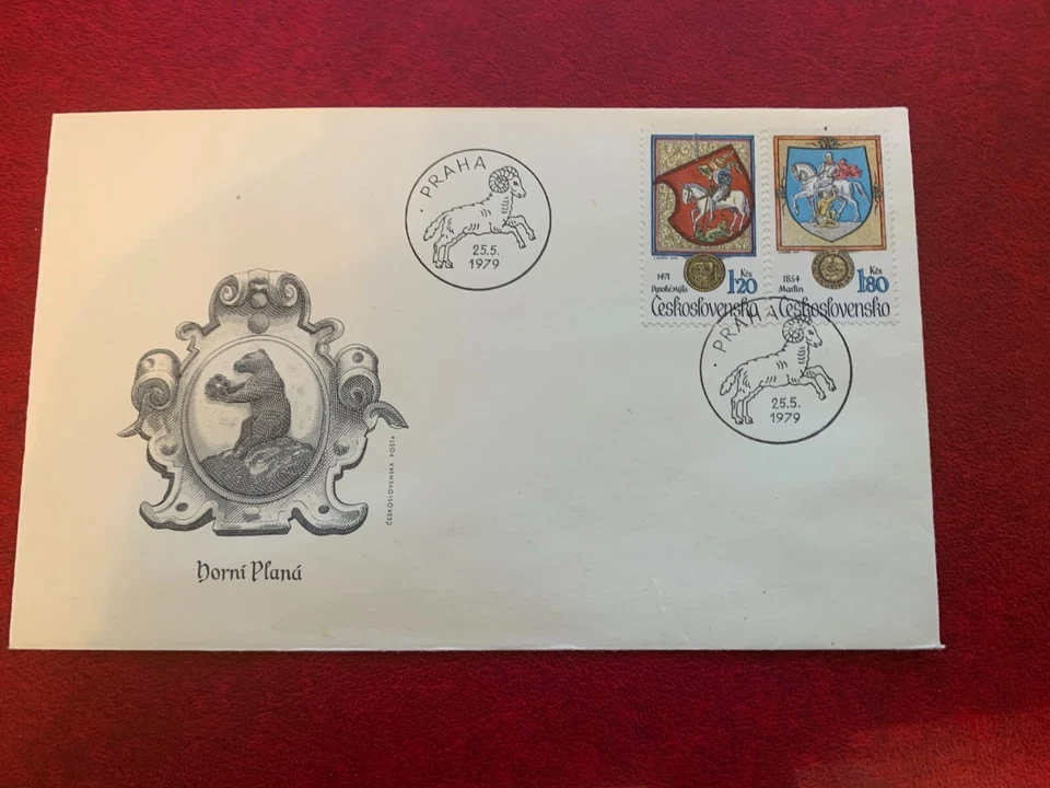 Checoslovaquia 1979 FDC ANIMALES HERÁLDICA SAN GEORGE DRAGÓN SAN MARTÍN MENDIGO RAM Foto 1 de 1
