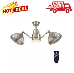 42" Oscillating Ceiling Fan with LED Light, Remote Control, Dual Cage Design NEW - Picture 1 of 10