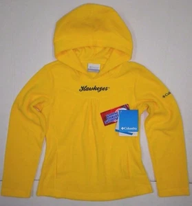 Columbia Girls NCAA Fleece Hoodie Iowa Hawkeyes YLW Gold KIDS Youth S (7-8) - Picture 1 of 10