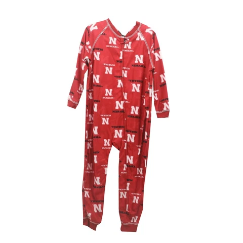 Nebraska Cornhuskers Official NCAA Infant Toddler Size Pajama Sleeper Bodysuit Cover