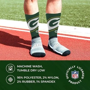 For Bare Feet FBF - Socken Zoom V Curve - Green Bay Packers - NFL L